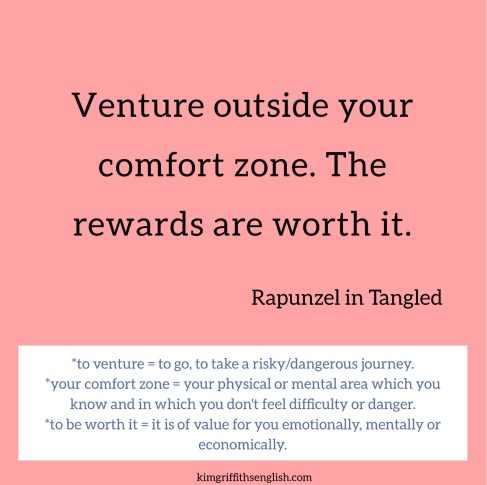 Inspirational quote from Tangled, Kim griffiths english