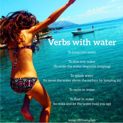 Verbs with water and swimming, Kim Griffiths English