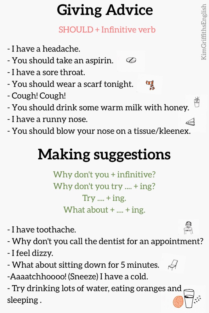 Giving advice and making suggestions, kimgriffithsenglish