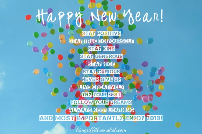 Kim griffiths English,  2018 resolutions to live by.,