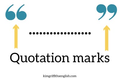 Quotations marks, 5 Essential quotes for learners. kimgriffithsenglish.com the blog to learn and practice your Esl English. Punctuation.