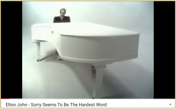 Sorry seems to be the Hardest Word from Elton John, gapfill activity for listening practice. From the blog to improve and practice your English ESL Kim Griffiths English, kimgriffithsenglish.com