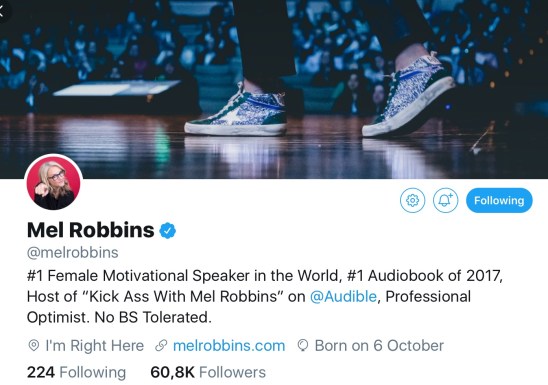 My twitter recommendation for this month, Mel Robbins. She is so sensible and inspirational. My Top 6 for English Learners from April. kimgriffithsenglish.com the web page to practice and improve your English.