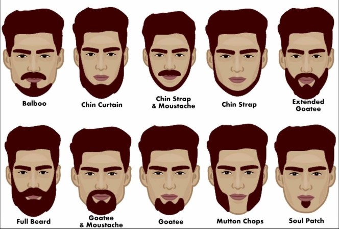 Beard styles info graphic from @englishiseasy On the webpage kimgriffithsenglish.com the webpage to improve and practice your English