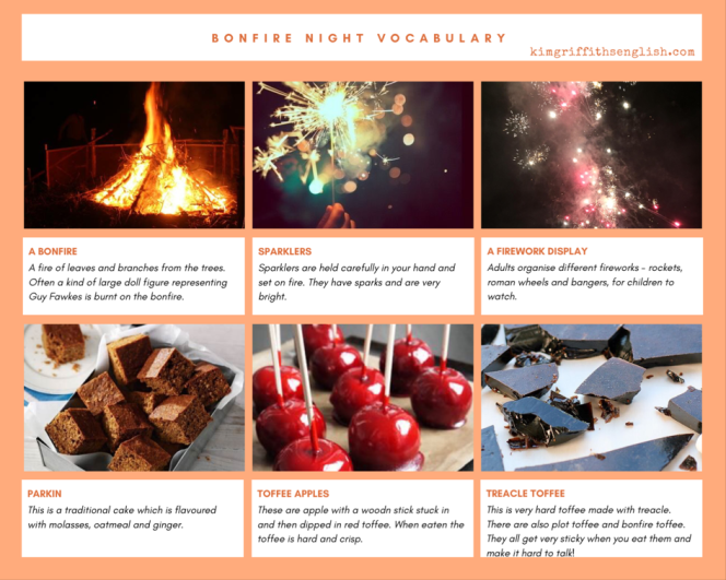 KimGriffithsEnglish.com, the blog to improve your English. Bonfire night Vocabulary