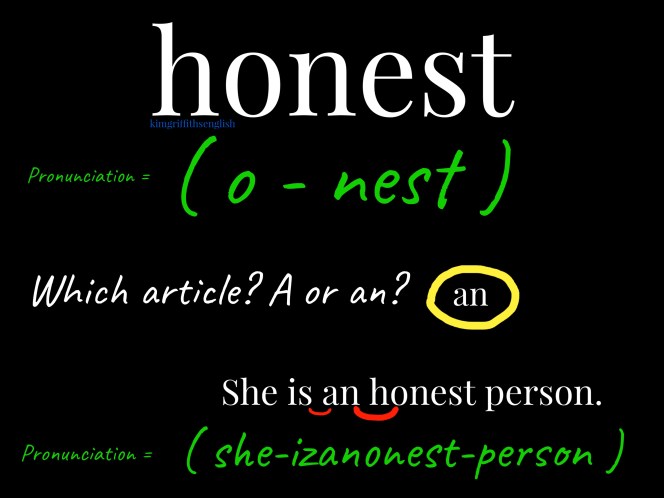 Honest tips. How to describe good character traits. KimGriffithsEnglish.com the blog to improve, practice and maintain your English.